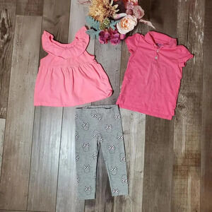 Carter's | Disney Junior | OshKosh B'gosh | Toddler Girls Clothing Bundle | 3pc